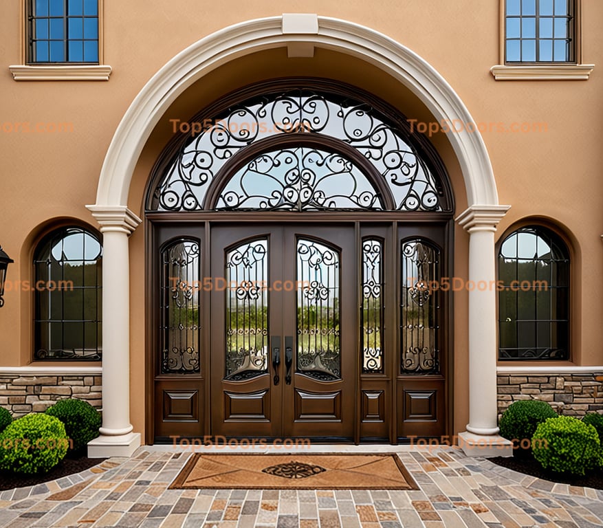 South Carolina arched double tuscan Door