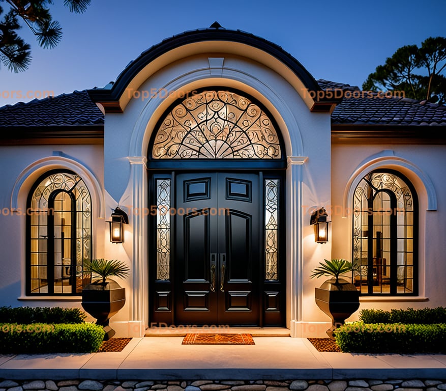 South Carolina glass paneled mid-century modern Door