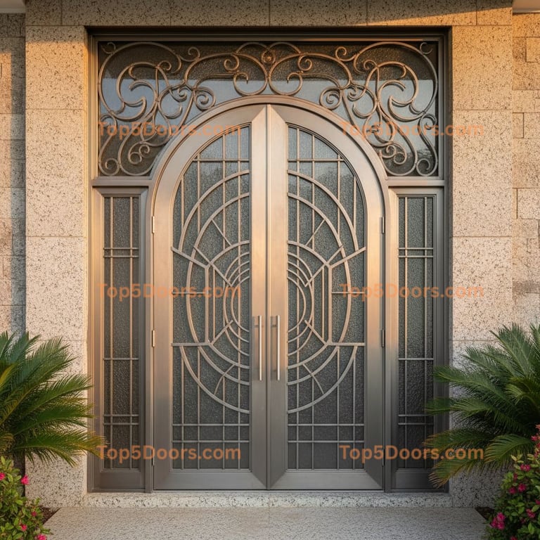 South Carolina wrought iron arched double contemporary 