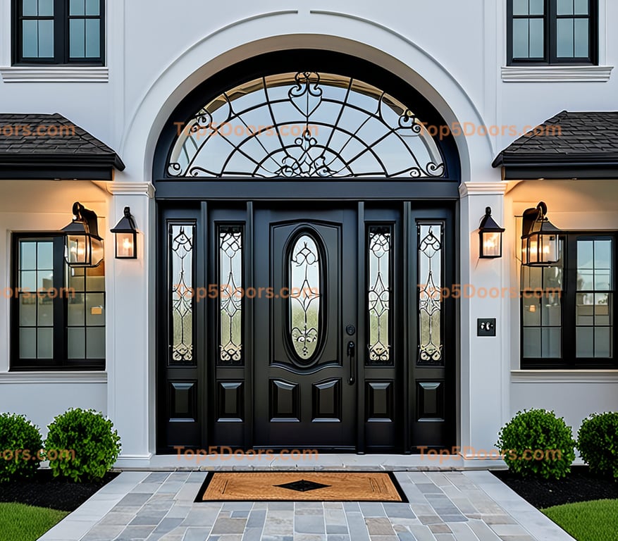 South Carolina wrought iron double victorian Door
