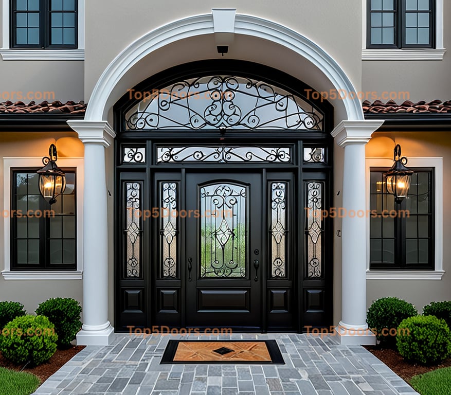 South Carolina wrought iron glass paneled european clas