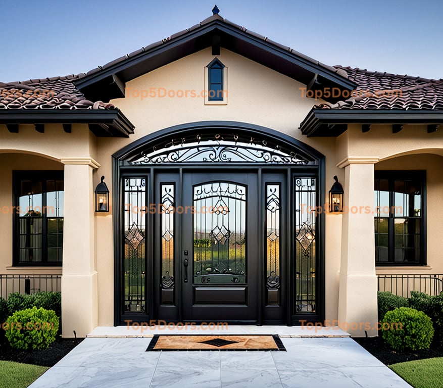 South Carolina wrought iron glass paneled southwestern 