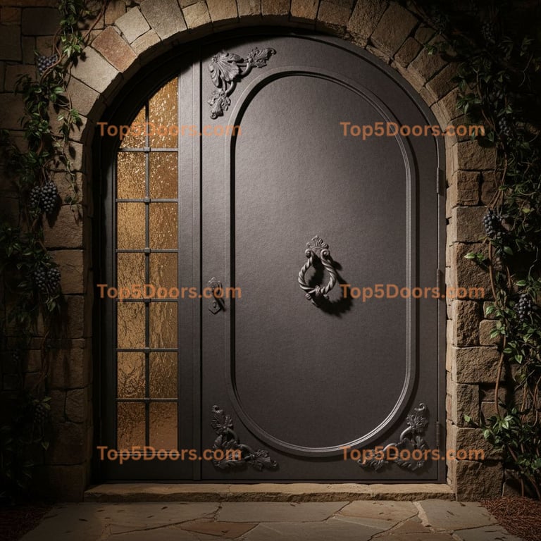 South Carolina wrought iron solid panel tuscan Door