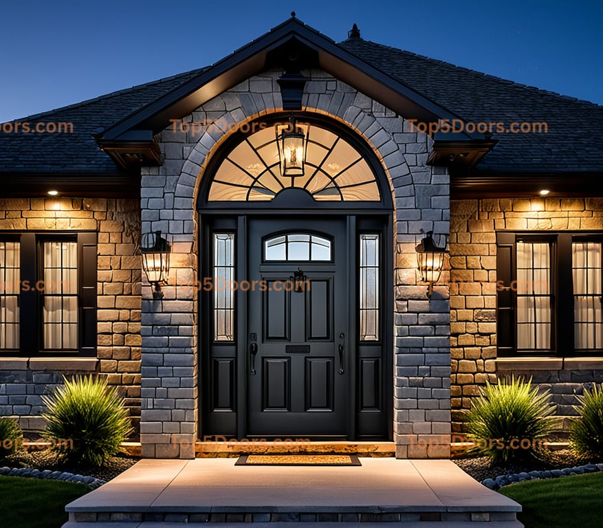South Dakota arched single traditional american Door