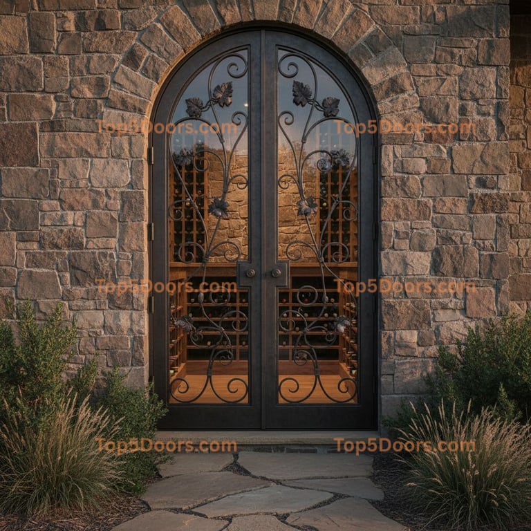 South Dakota wine cellar door french country Door