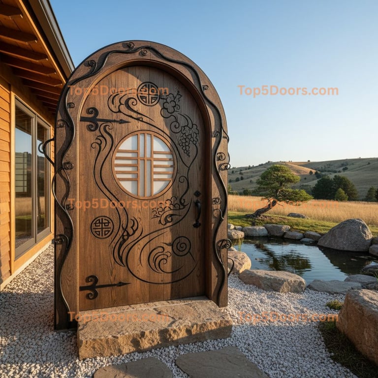 South Dakota wine cellar door japanese zen Door