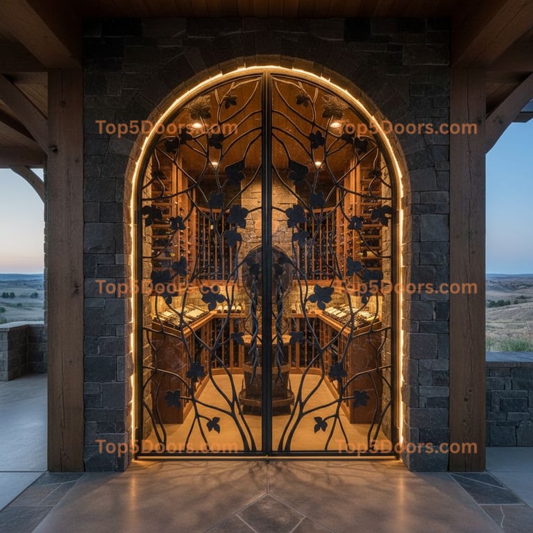 South Dakota wine cellar door modern Door