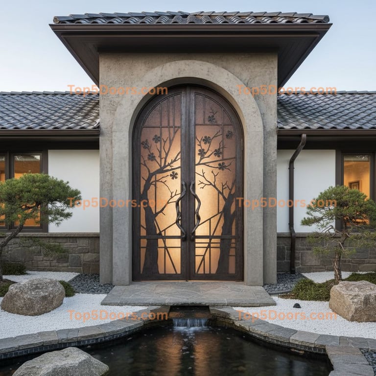 South Dakota wine cellar door japanese zen Door