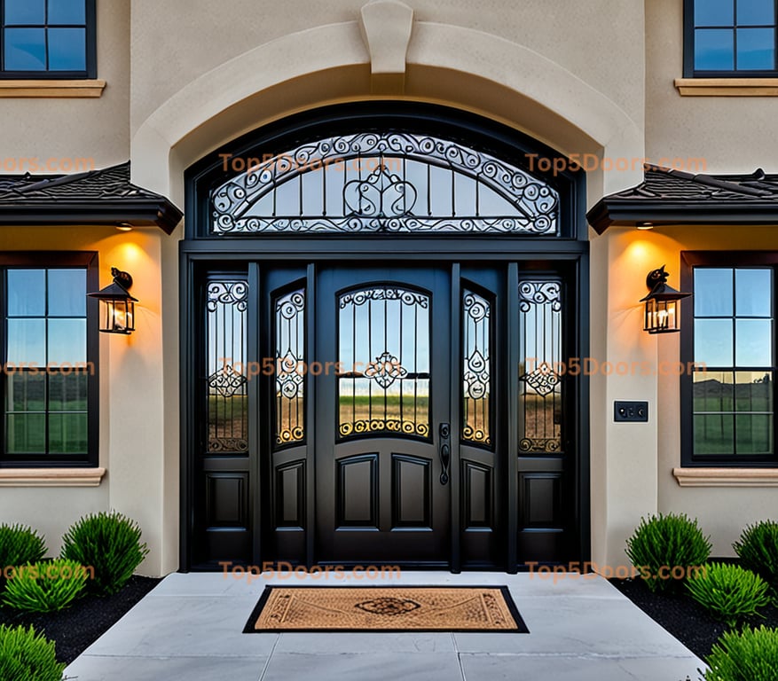South Dakota wrought iron barn door victorian Door