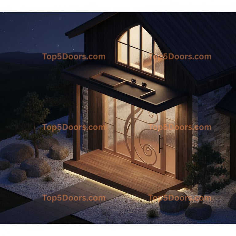 South Dakota wrought iron barn door japanese zen Door