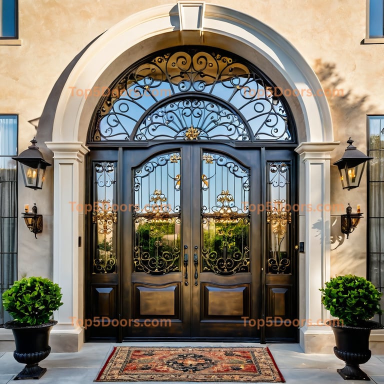 South Dakota wrought iron double modern Door