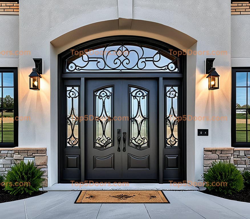 South Dakota wrought iron double traditional american D