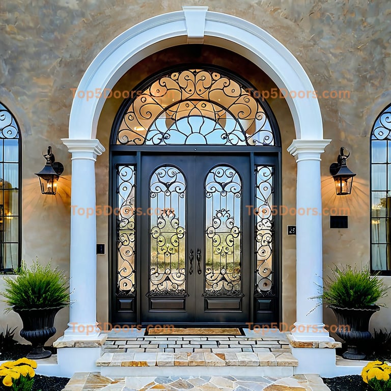 South Dakota wrought iron french door minimalist Door