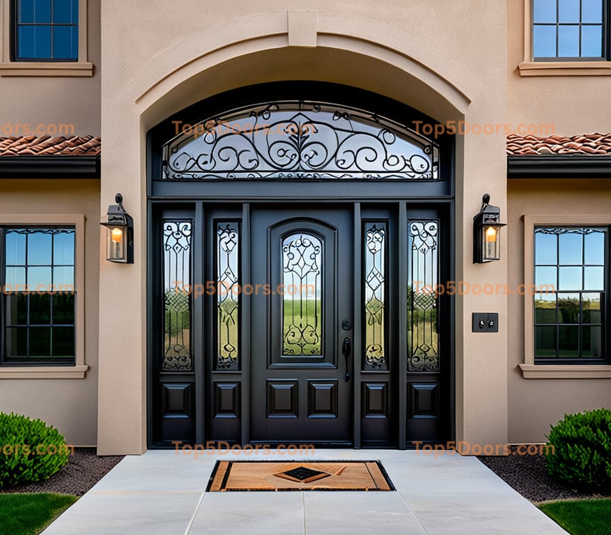 South Dakota wrought iron glass paneled contemporary Do
