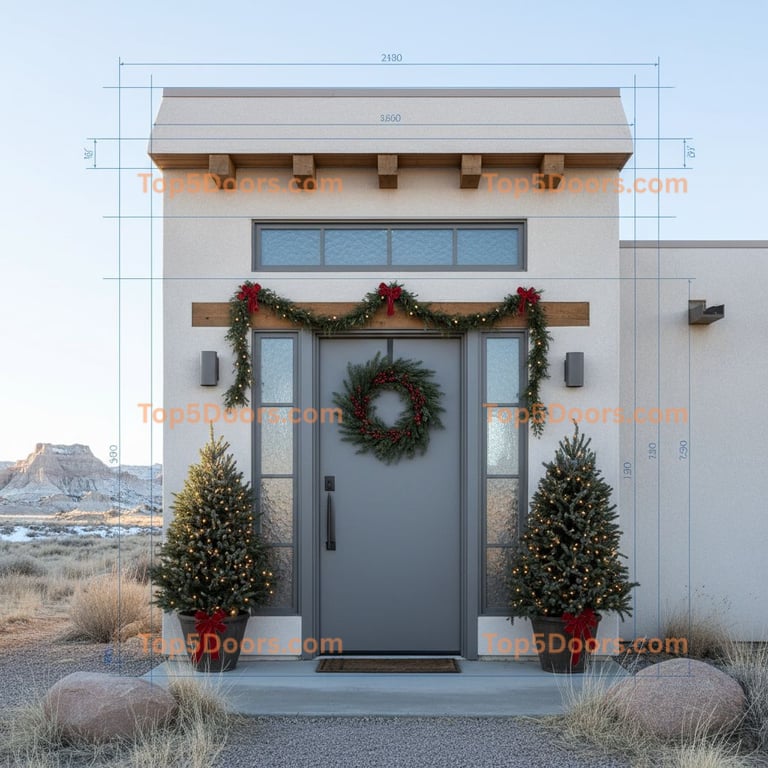 South Dakota wrought iron single southwestern Door