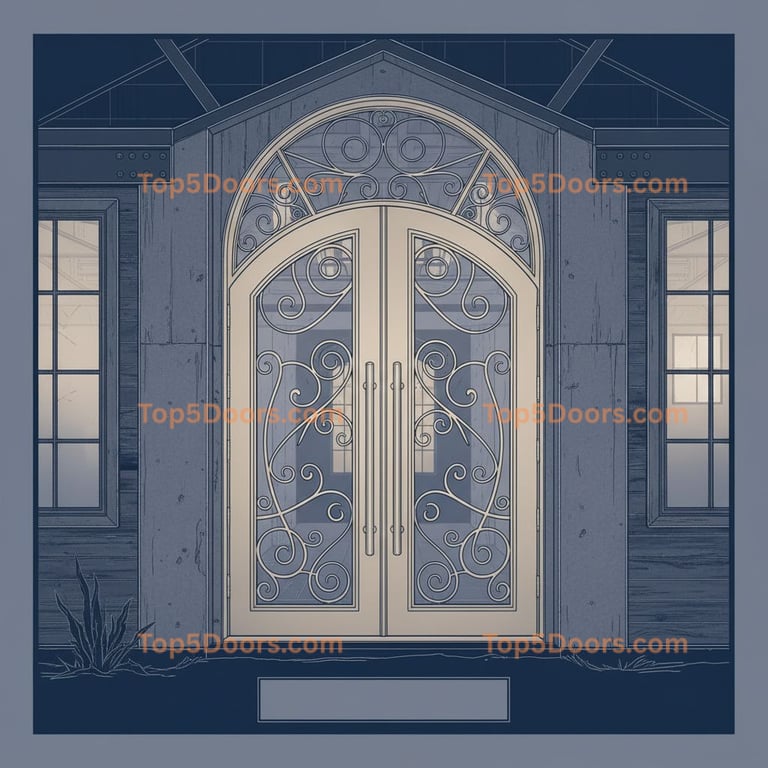 Tennessee arched double industrial Door