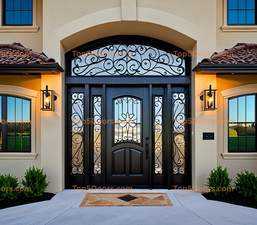 Tennessee wrought iron barn door contemporary Door
