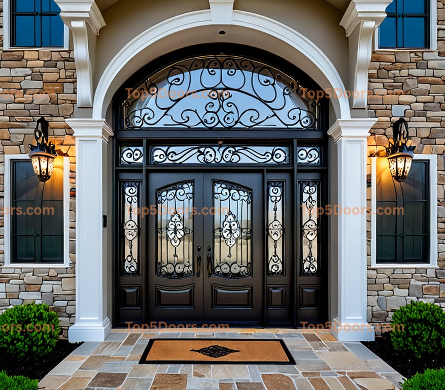 Tennessee wrought iron double french provincial Door