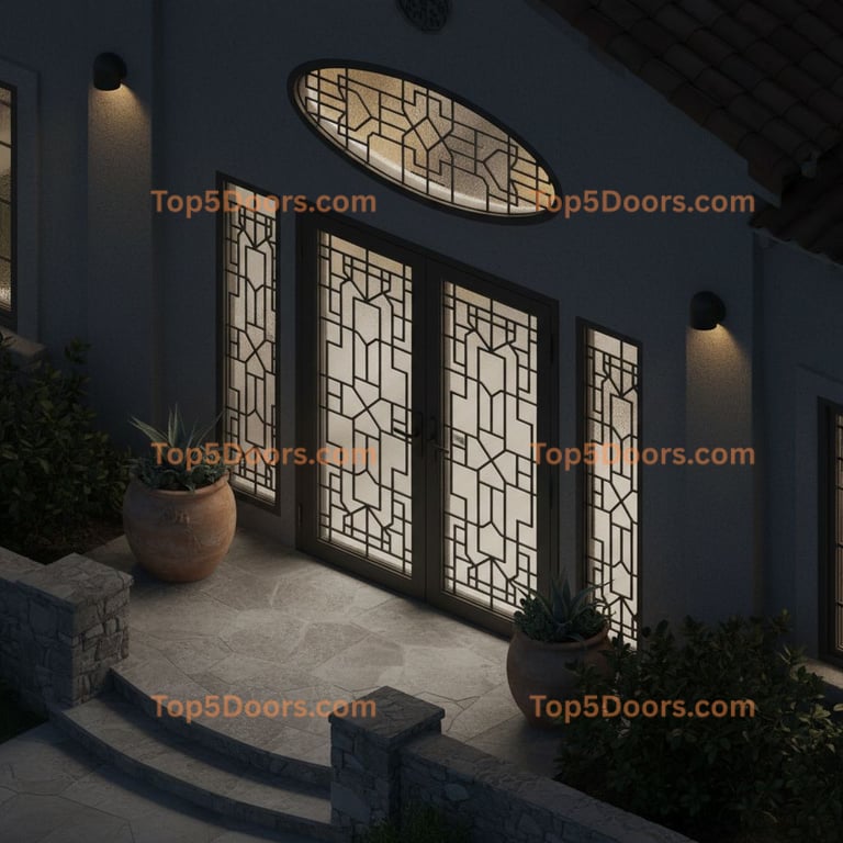 Tennessee wrought iron french door spanish colonial Doo