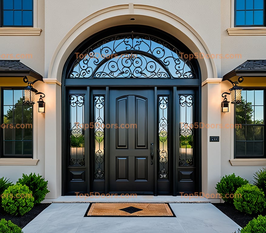 Tennessee wrought iron single minimalist Door
