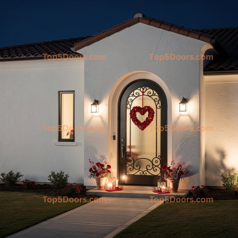 Texas arched single mediterranean Door