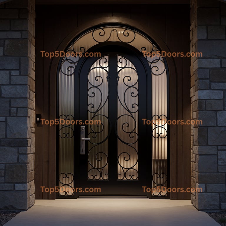 Texas arched single mountain lodge Door