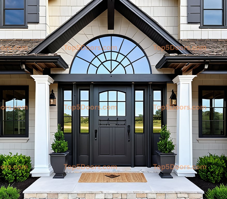 Texas solid panel french country Door