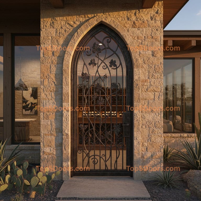 Texas wine cellar door modern Door