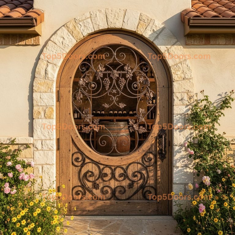 Texas wine cellar door french country Door