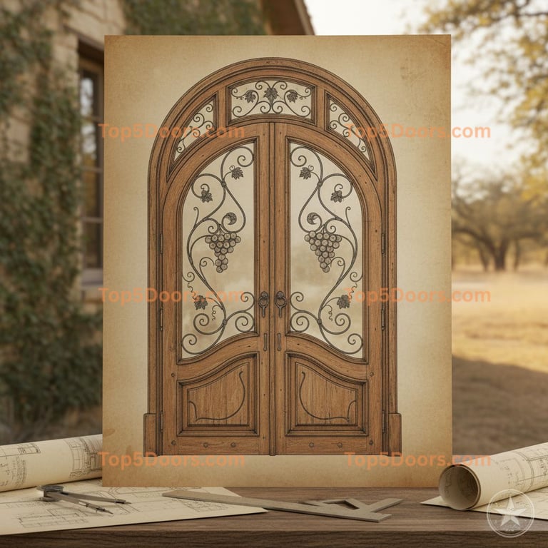 Texas wine cellar door french country Door