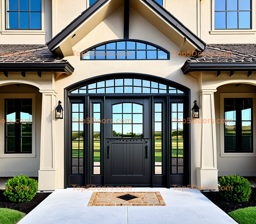 Texas wrought iron barn door french provincial Door