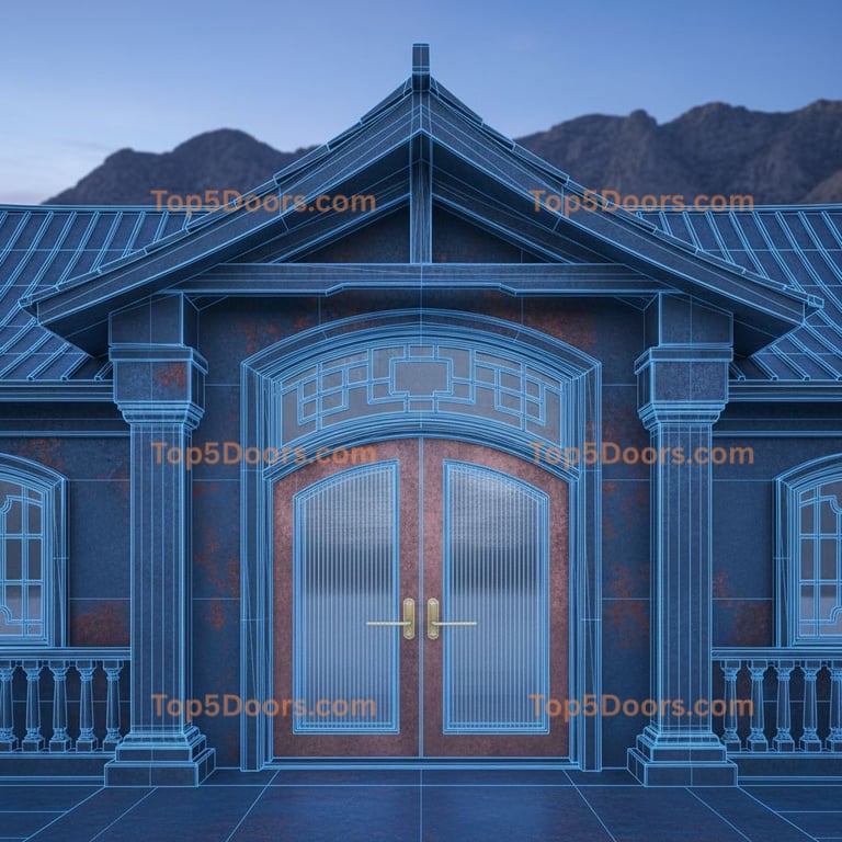 Utah arched double european classic Door