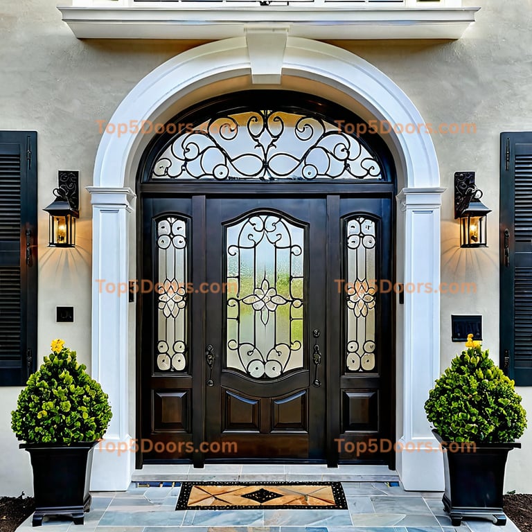 Utah arched double french provincial Door