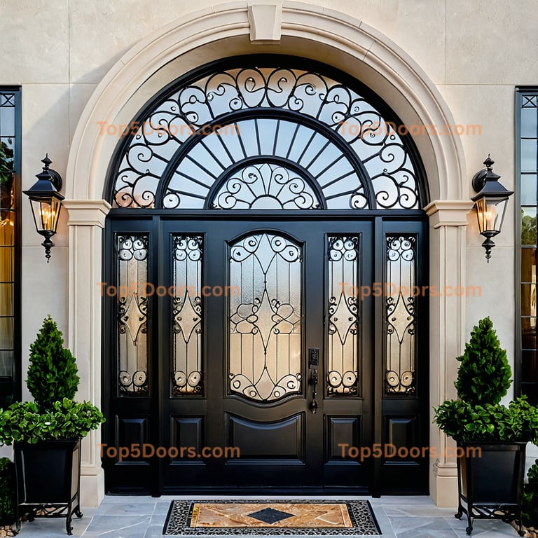 Utah arched single french provincial Door