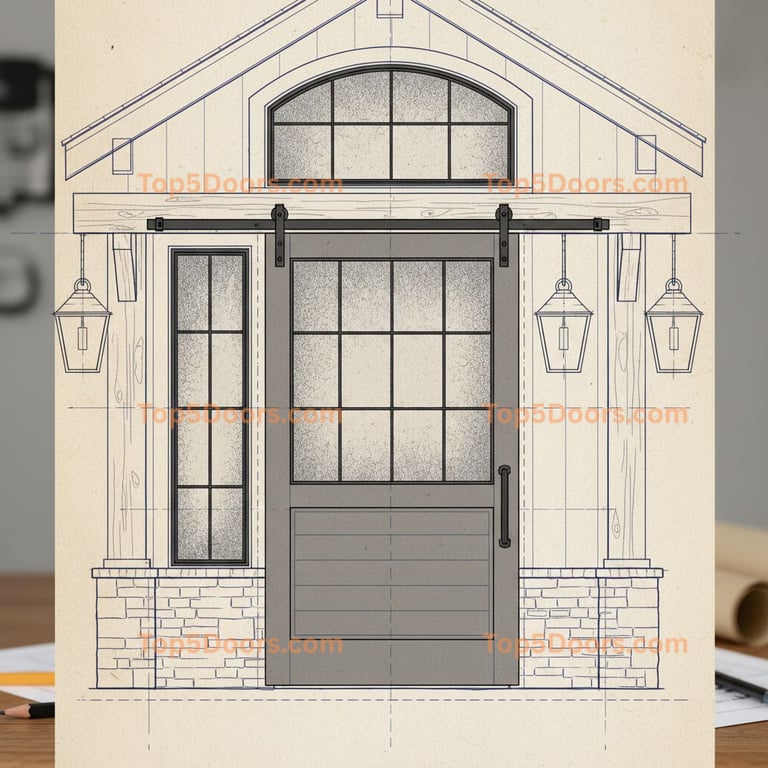 Utah barn door georgian Door