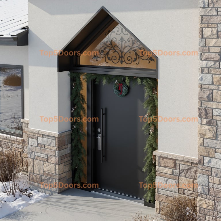 Utah front entry door japanese zen Door
