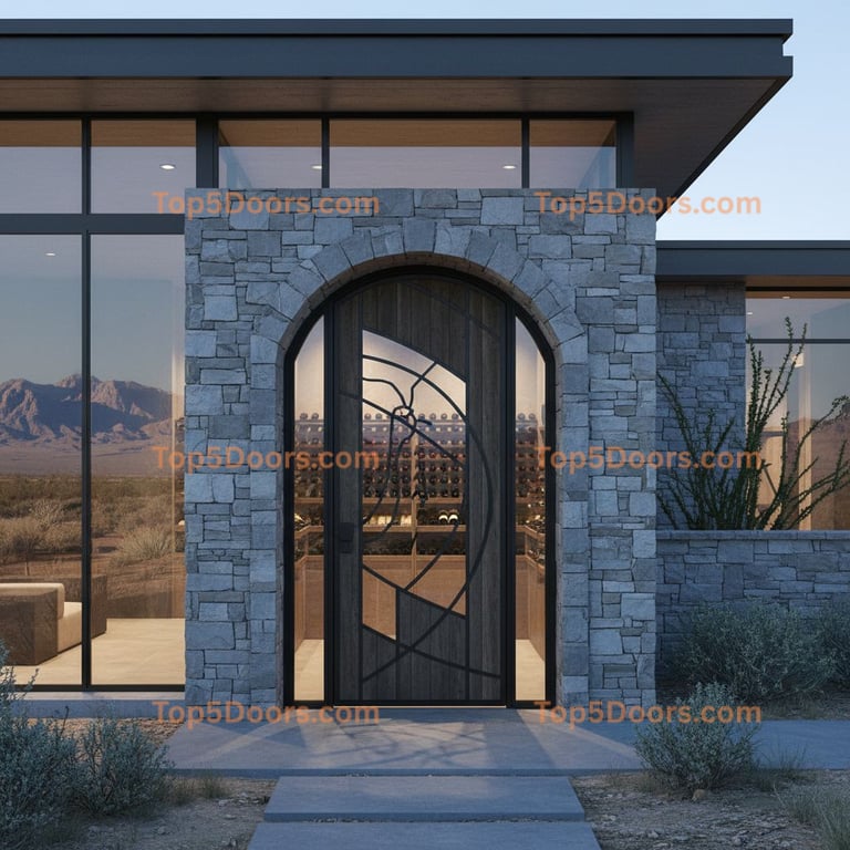 Utah wine cellar door modern Door