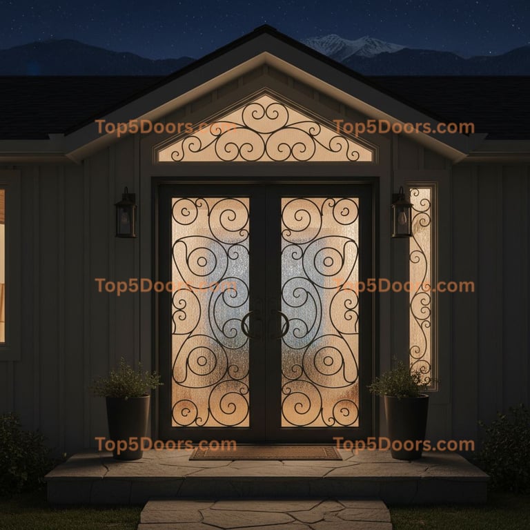 Utah wrought iron double cape cod Door