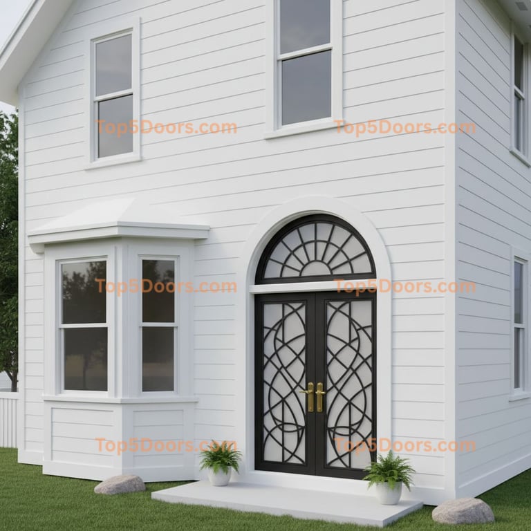 Utah wrought iron double victorian Door