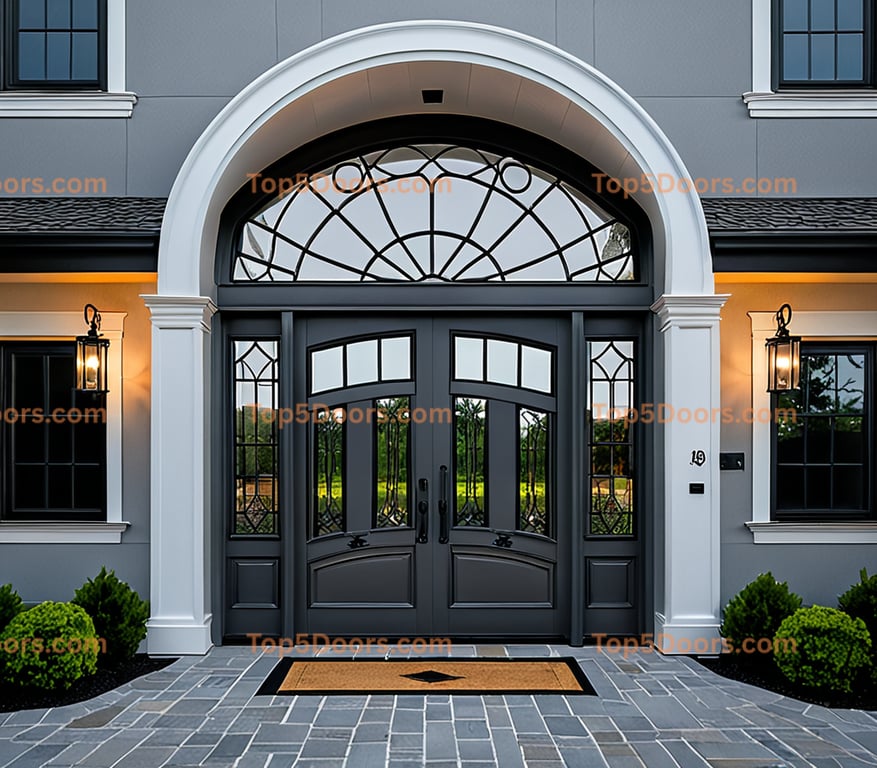 Vermont arched double european classic Door