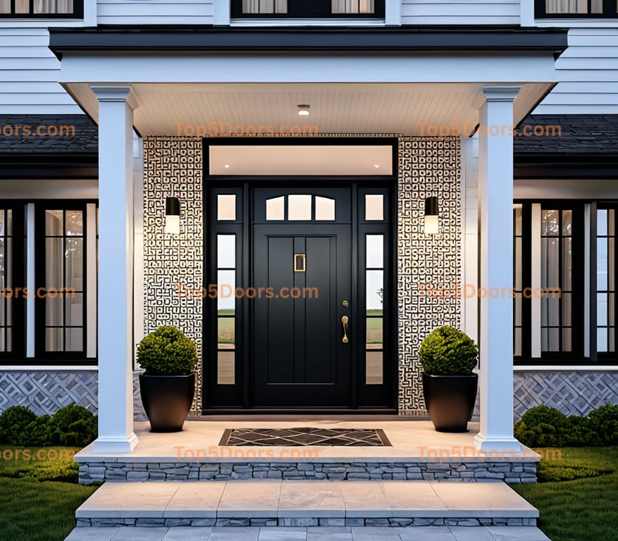 Vermont glass paneled mid-century modern Door