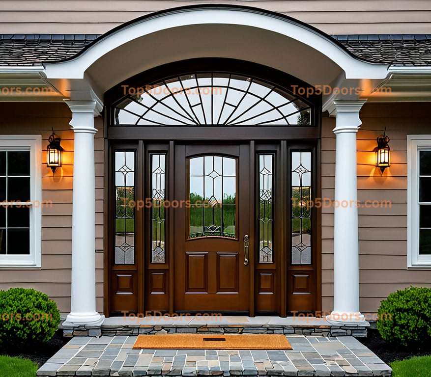 Vermont glass paneled mid-century modern Door