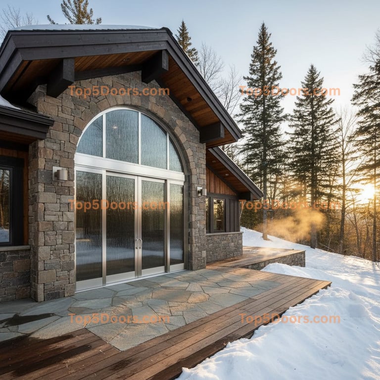 Vermont patio sliding door mountain lodge Door