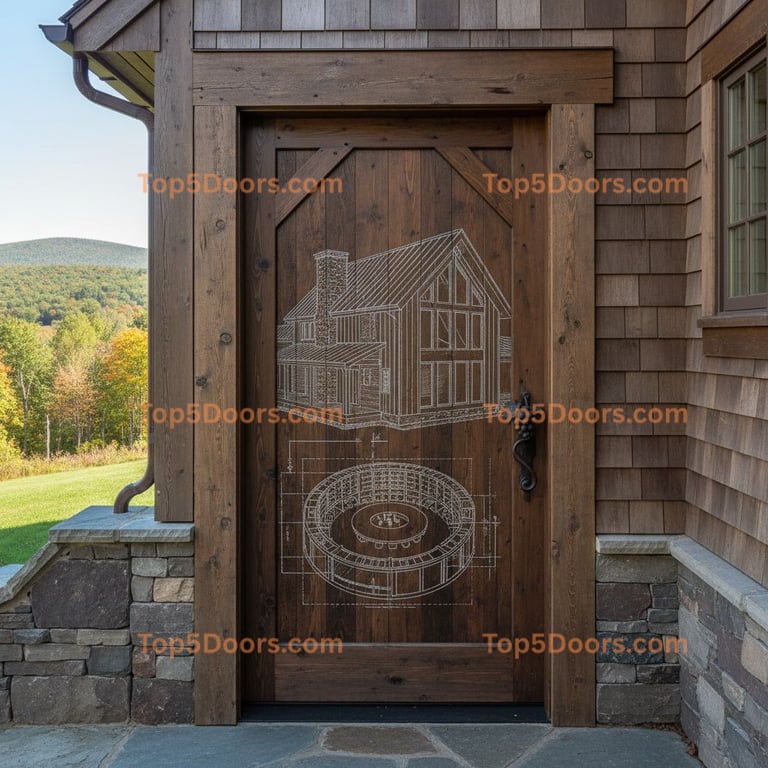 Vermont wine cellar door traditional american Door