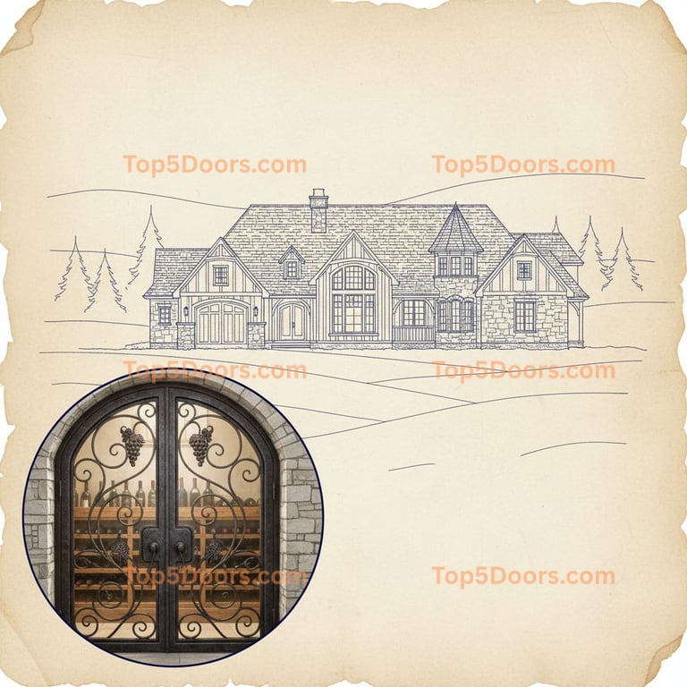 Vermont wine cellar door french country Door