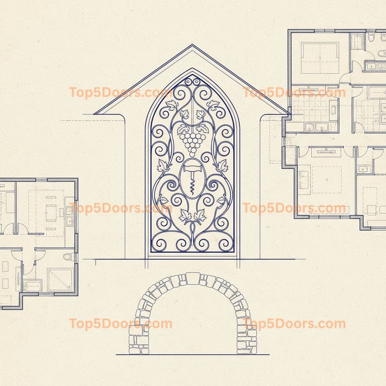 Vermont wine cellar door french provincial Door