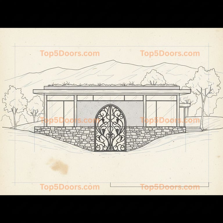 Vermont wine cellar door minimalist Door