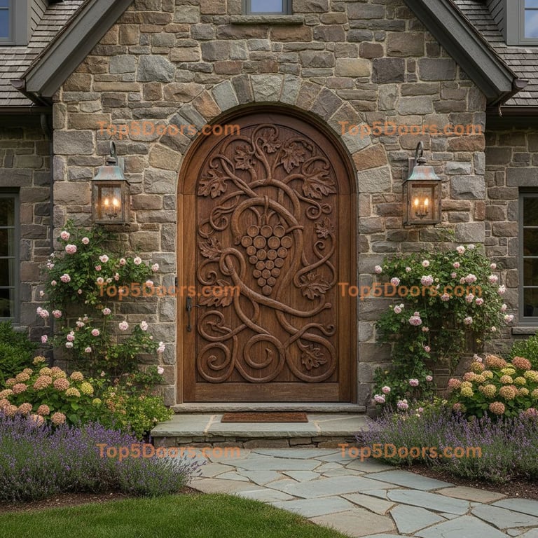 Vermont wine cellar door french provincial Door