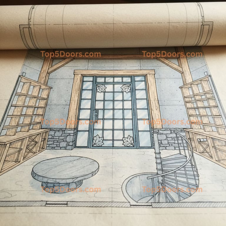 Vermont wine cellar door industrial Door