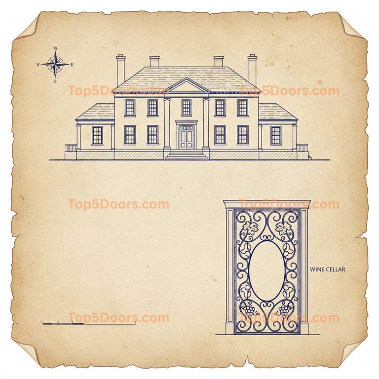 Vermont wine cellar door georgian Door